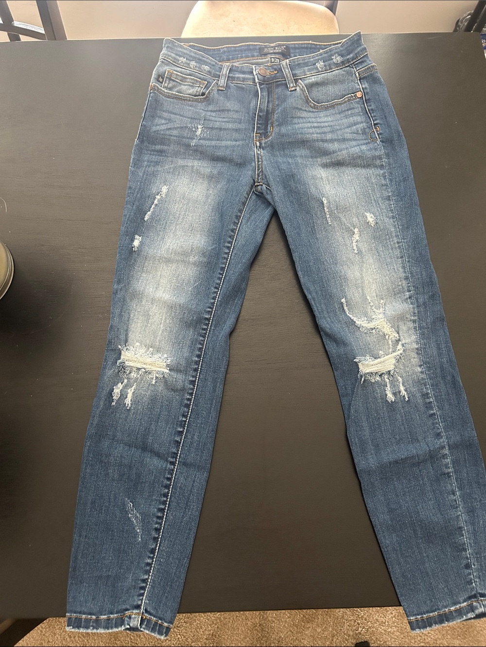 Judy Blue Medium Wash Distressed Skinny Jeans